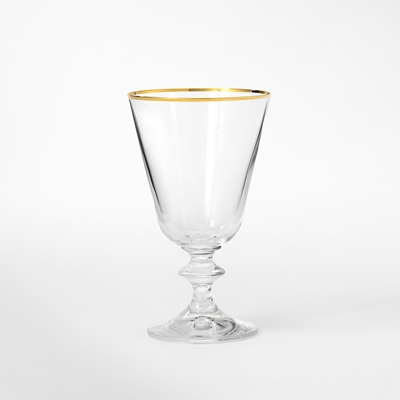 Wine Glass Golden Brim - Svenskt Tenn Online -  Diameter over 8,5 cm Height 14 cm, Glass, Gold, Svenskt Tenn