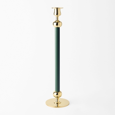 Candle Holder Pillar - Svenskt Tenn Online - Brass, Green, Josef Frank