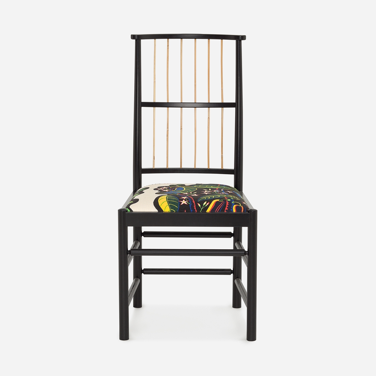 Chair 2025 - Svenskt Tenn Online - Lacquered birch padded seat, Black, Josef Frank