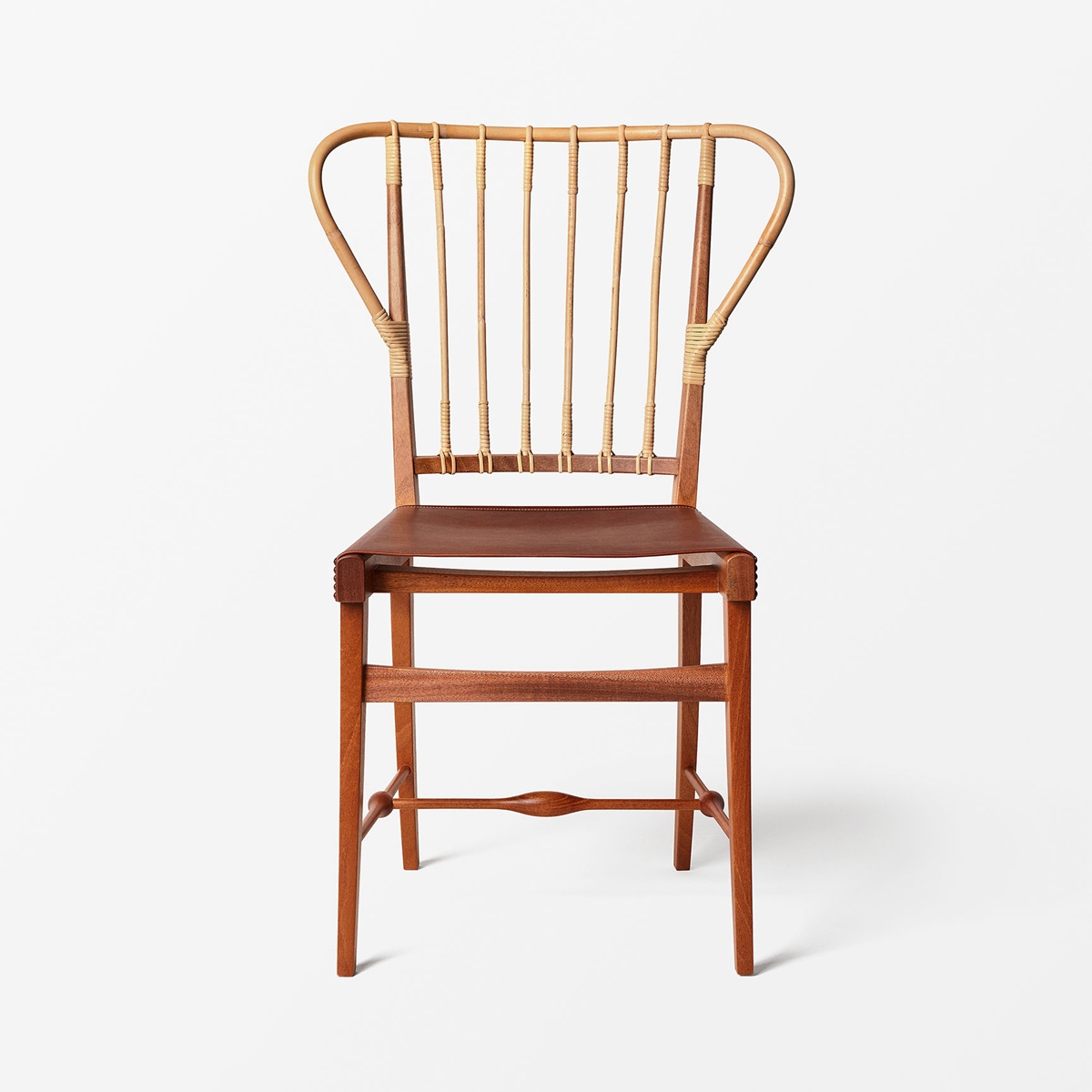 Chair 1179 - Svenskt Tenn Online - Mahogany, Rattan & Leather, Brown, Josef Frank
