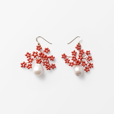 Earrings Coral Baroque Pearl - Svenskt Tenn Online - Agata Treasures