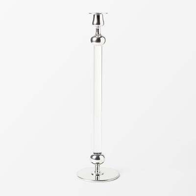 Candle Holder Pillar - Svenskt Tenn Online - Pewter Glass, Clear, Josef Frank