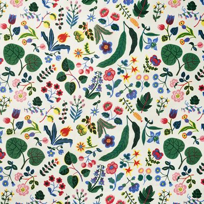 Fabric Sample Mille Fleurs - Svenskt Tenn Online - Length 21 cm Width 14,8 cm, Linen 315, Mille Fleurs, Josef Frank