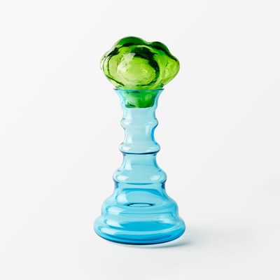 Carafe Rök - Svenskt Tenn Online - Width 16,5 cm Height 29 cm, Glass, Aqua & Green, Frida Fjellman