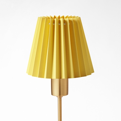 Pleated Lampshade - Svenskt Tenn Online - Height 14,5 cm, Cotton Polyester, Lemon, Svenskt Tenn
