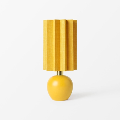 Lampshade Pleated For Frank - Svenskt Tenn Online - Height 22,5 cm, Yellow, Folkform
