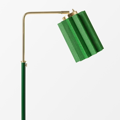Lampshade Pleated For Frank - Svenskt Tenn Online - Diameter 16 cm Height 22,5 cm, Linen, Green, Folkform