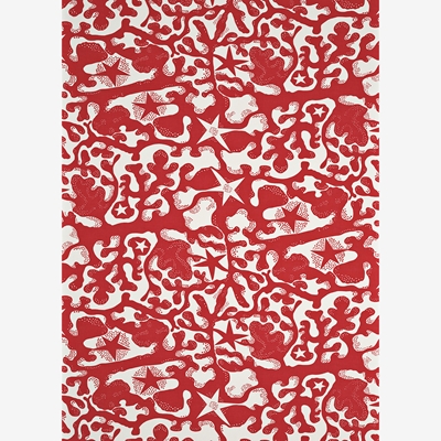 Textile Aristidia - Svenskt Tenn Online - Linen 315, Red, Josef Frank
