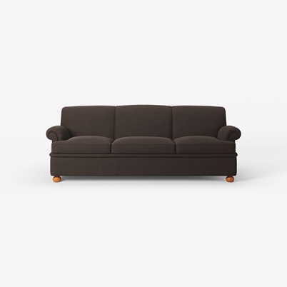 Sofa 703 - Length 230 cm, Heavy Linen , Dark brown | Svenskt Tenn