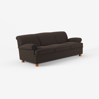 Sofa 703 - Length 230 cm, Heavy Linen , Dark brown | Svenskt Tenn