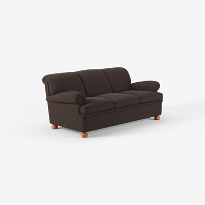 Sofa 703 - Length 190 cm, Heavy Linen , Dark brown | Svenskt Tenn